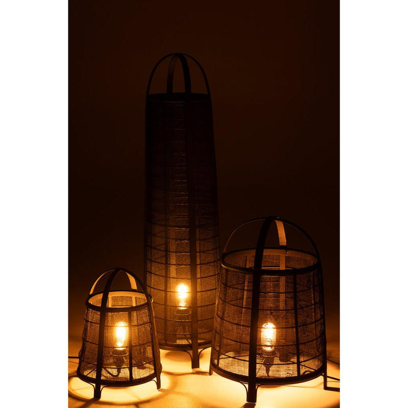 Vloerlamp Zwart Bamboe 26 cm 26x26x100 cm-Vloerlampen-J-Line