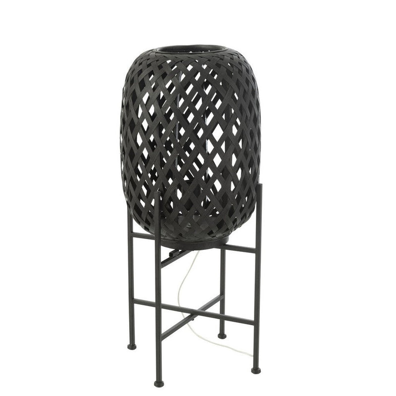Vloerlamp Zwart Bamboe 32 cm 32x32x70 cm-Vloerlampen-J-Line