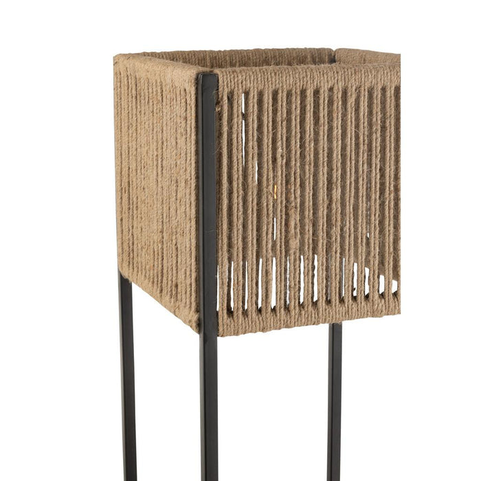 Vloerlamp Zwart ijzer Vierkant 32 cm 31.5x32x133.5 cm-Vloerlampen-J-Line