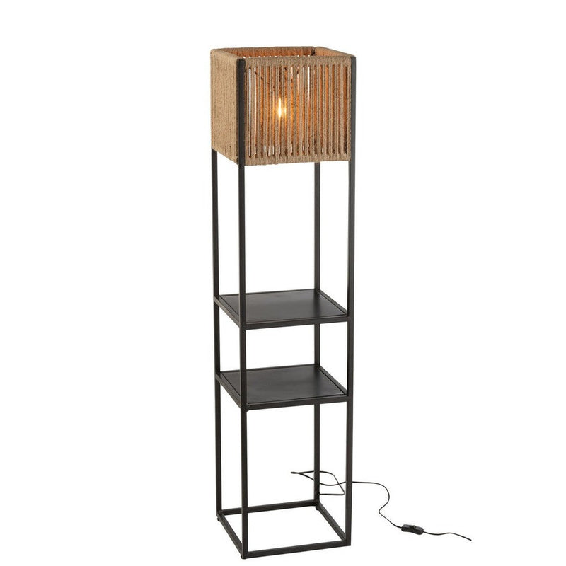 Vloerlamp Zwart Ijzer Vierkant 32 cm 31.5x32x133.5 cm-Vloerlampen-J-Line