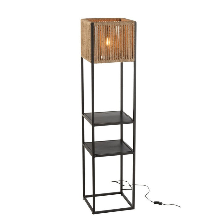 Vloerlamp Zwart ijzer Vierkant 32 cm 31.5x32x133.5 cm-Vloerlampen-J-Line