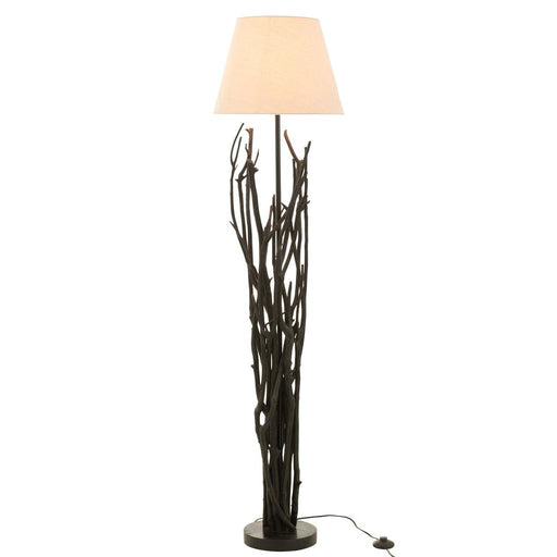 Vloerlamp Zwart Linnen 26 cm 26x26x170 cm-Opbergkasten-J-Line