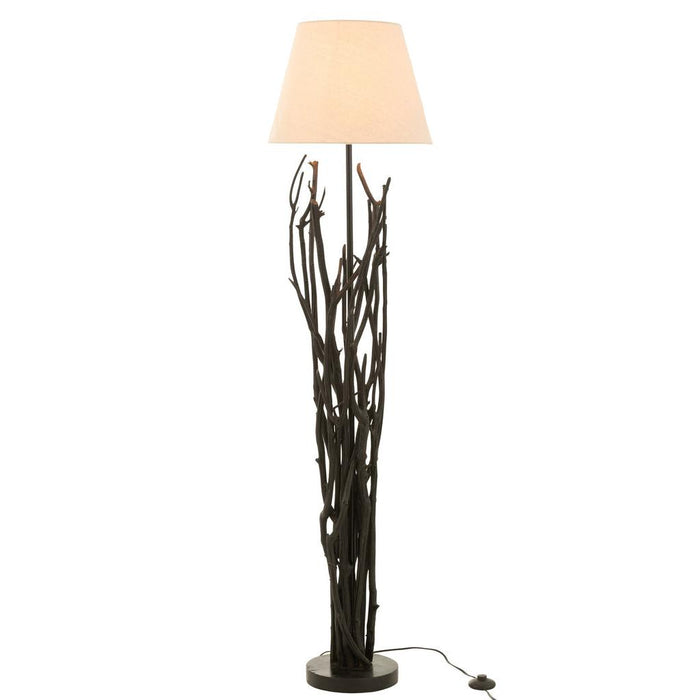 Vloerlamp Zwart Linnen 26 cm 26x26x170 cm-Opbergkasten-J-Line