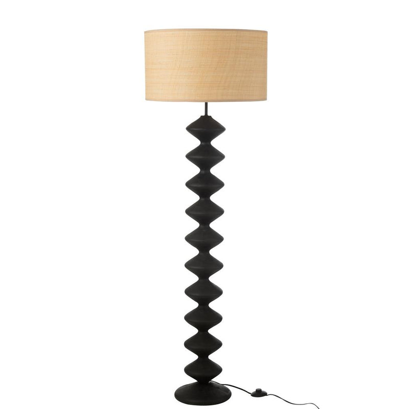 Vloerlamp Zwart Populierenhout 48 cm 48x48x156 cm-Vloerlampen-J-Line