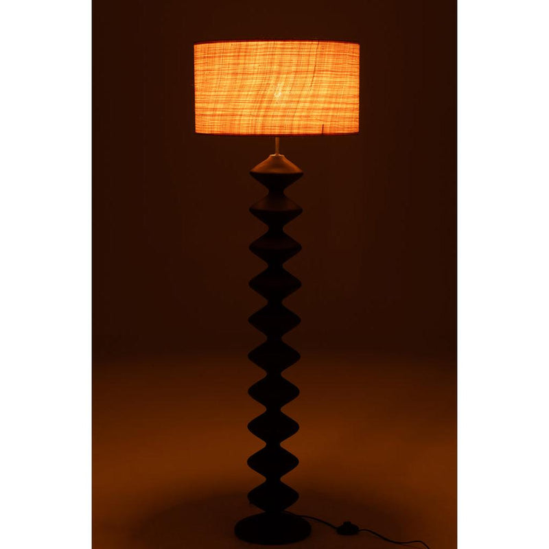 Vloerlamp Zwart Populierenhout 48 cm 48x48x156 cm-Vloerlampen-J-Line