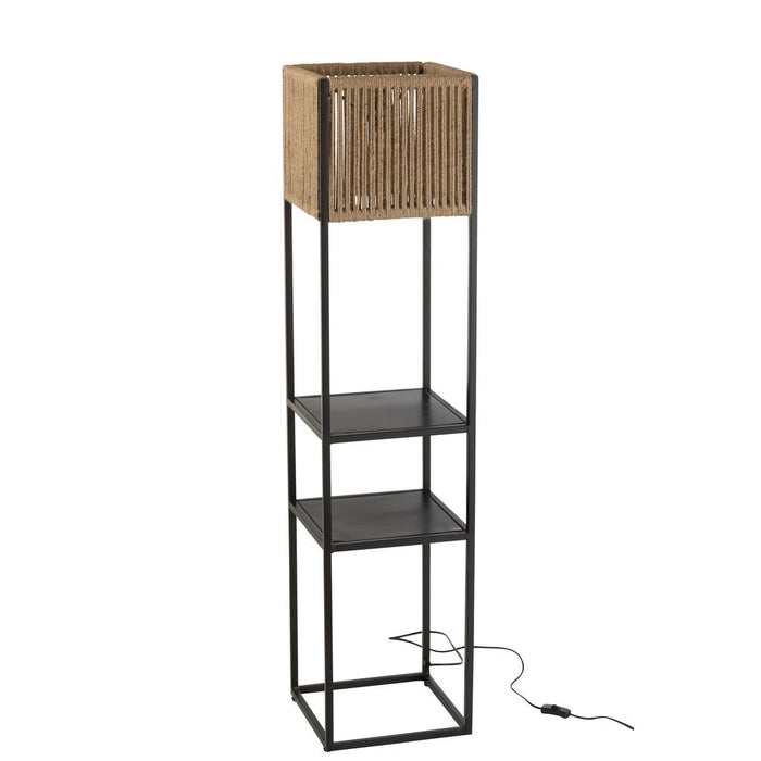Vloerlamp Zwart ijzer Vierkant 32 cm 31.5x32x133.5 cm-Vloerlampen-J-Line