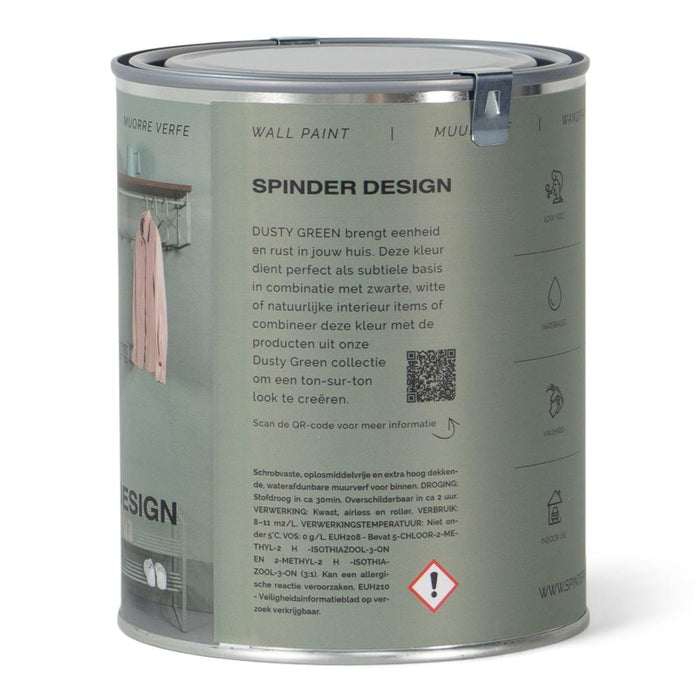 WALL PAINT 1L Muurverf - Dusty Green-Verf-Spinder