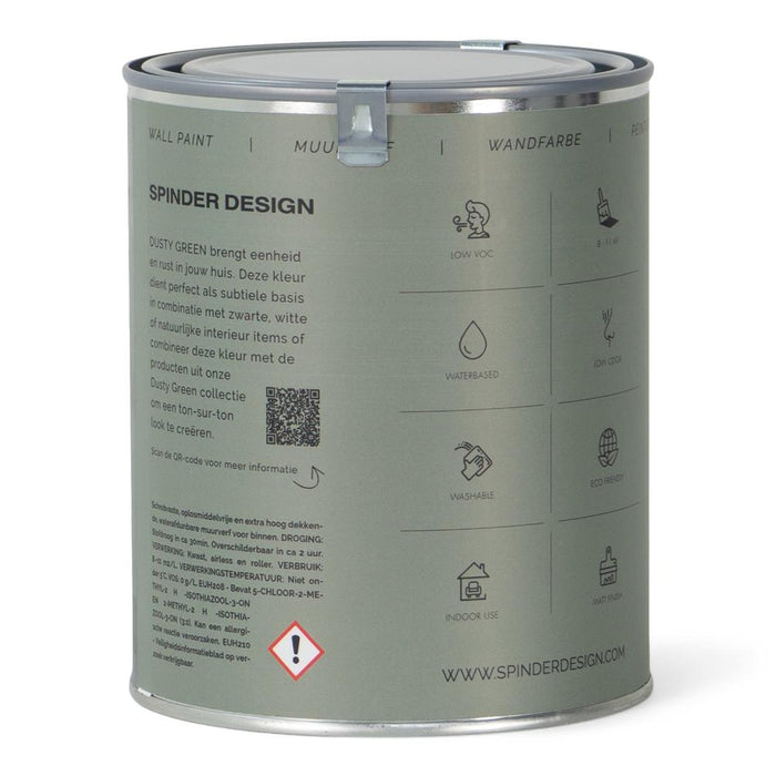 WALL PAINT 1L Muurverf - Dusty Green-Wanddecoratie-Spinder