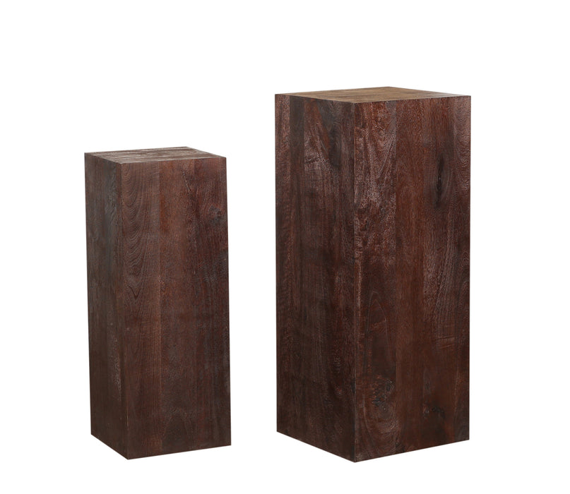 Home Decor Decoration Kyro Brown Sandblasted Mango Wood Pedestal SV2