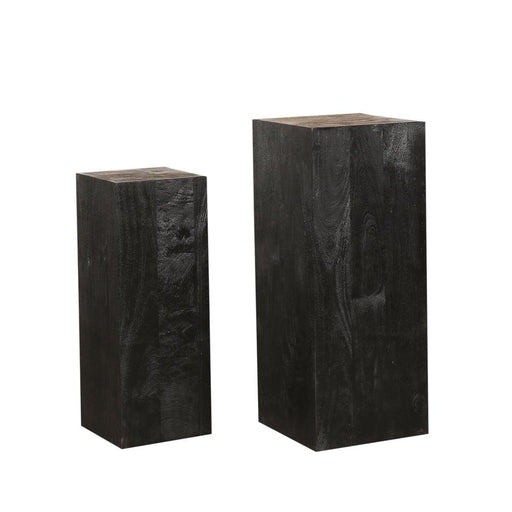 Wanddecoratie Decoratie Mangohout Zwart-Wanddecoratie-PTMD