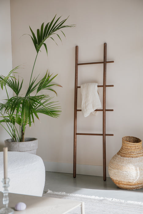 Wanddecoratie Ladder Jhon Oak hout Bruin 3.5x52 cm-Wanddecoratie-Creating Home