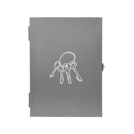 Wanddecoratie Sleutelkastje - Antiek Grijs - Metaal - One Size-Wanddecoratie-LABEL51