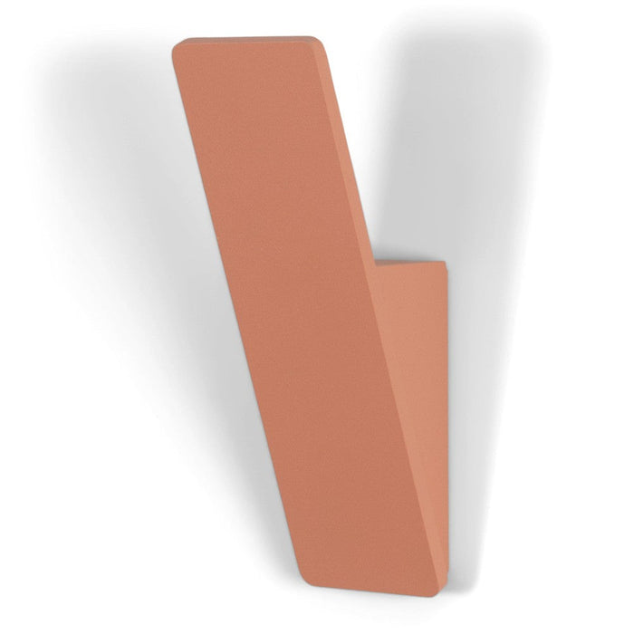 Wandhaak ANGLE 1 Staal Clay Terra 5x7.2x17cm Spinder Design-Kapstokken-Spinder