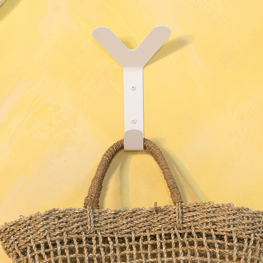 Wandhaak FRONDO Hook Staal Wit 16x8.5x37.5cm Spinder Design-Kapstokken-Spinder
