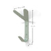 Wandhaak FRONDO Staal Dusty Green 16x8.5x37.5cm Spinder Design-Kapstokken-Spinder