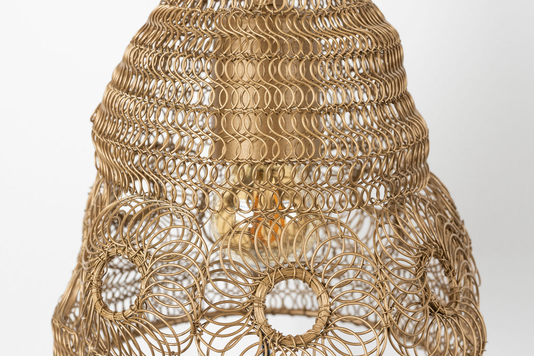 Wandlamp Alen Metaal Goud 18x17 cm E27-Tafellampen-Creating Home
