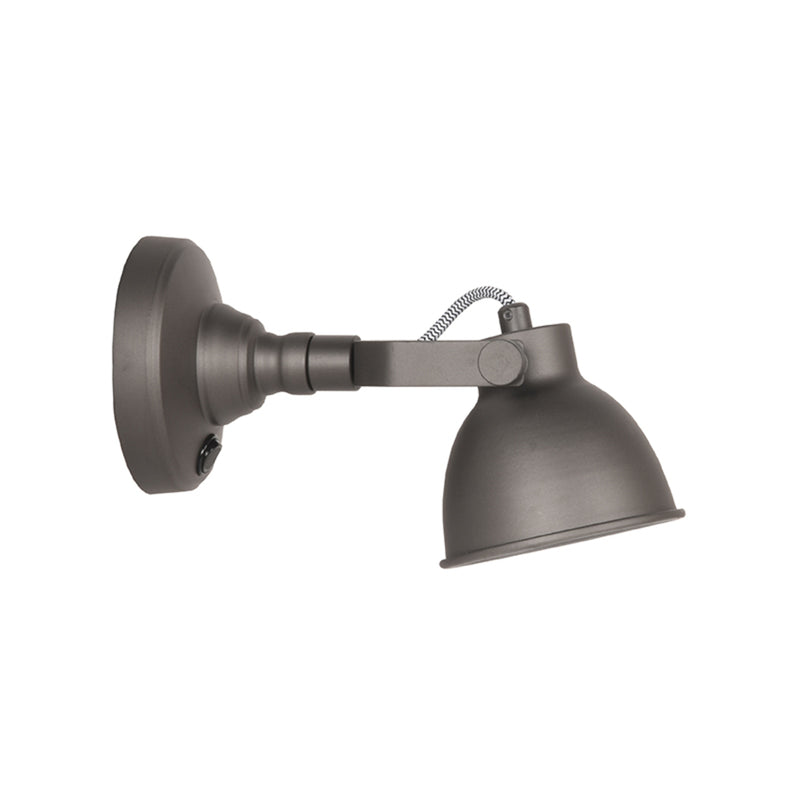 Wandlamp Bow Metaal Burned Steel 22x11x14 cm-Wandlampen-LABEL51