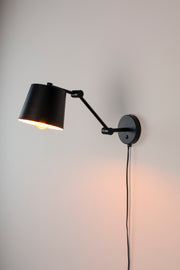 Wandlamp Fijne Er Iron Zwart 52.5x16x21 cm-Wandlampen-Creating Home
