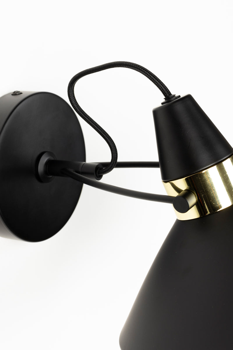 Wandlamp Jona Tijdloze Iron Zwart 19.5x19.5x15 cm-Wandlampen-Creating Home