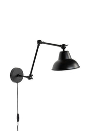 Wandlamp Knik Naar Iron Zwart 17x17x70 cm-Wandlampen-Creating Home