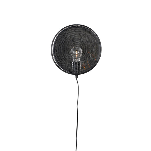 Wandlamp Lea Metaal Zwart Ø25.5x11 cm E27-Tafellampen-Creating Home