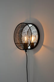 Wandlamp Lea Mooi Metal Zwart 25.5x25.5x11 cm-Wandlampen-Creating Home