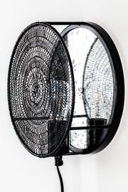 Wandlamp Lea Mooi Metal Zwart 25.5x25.5x11 cm-Wandlampen-Creating Home