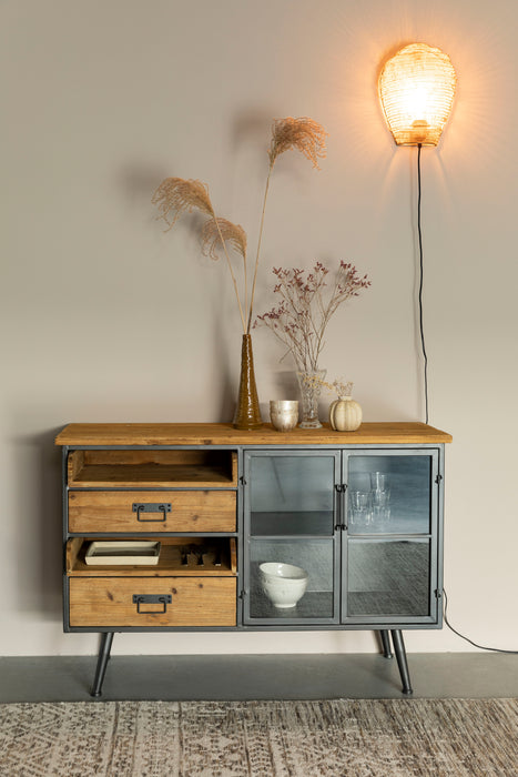 Wandlamp Lena Brass Metaal Goud 31x24 cm E27-Tafellampen-Creating Home