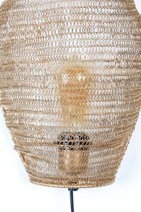 Wandlamp Lena Brass Metaal Goud 31x24 cm E27-Tafellampen-Creating Home