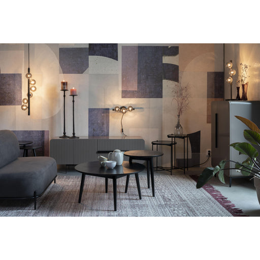 Wandlamp Monica Aanwinst Glass Zwart 18.5x38x15 cm-Wandlampen-Creating Home
