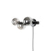 Wandlamp Monica Aanwinst Glass Zwart 18.5x38x15 cm-Wandlampen-Creating Home