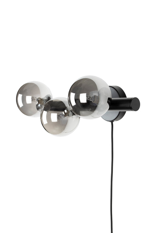 Wandlamp Monica Aanwinst Glass Zwart 18.5x38x15 cm-Wandlampen-Creating Home