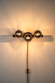 Wandlamp Monica Aanwinst Glass Zwart 18.5x38x15 cm-Wandlampen-Creating Home