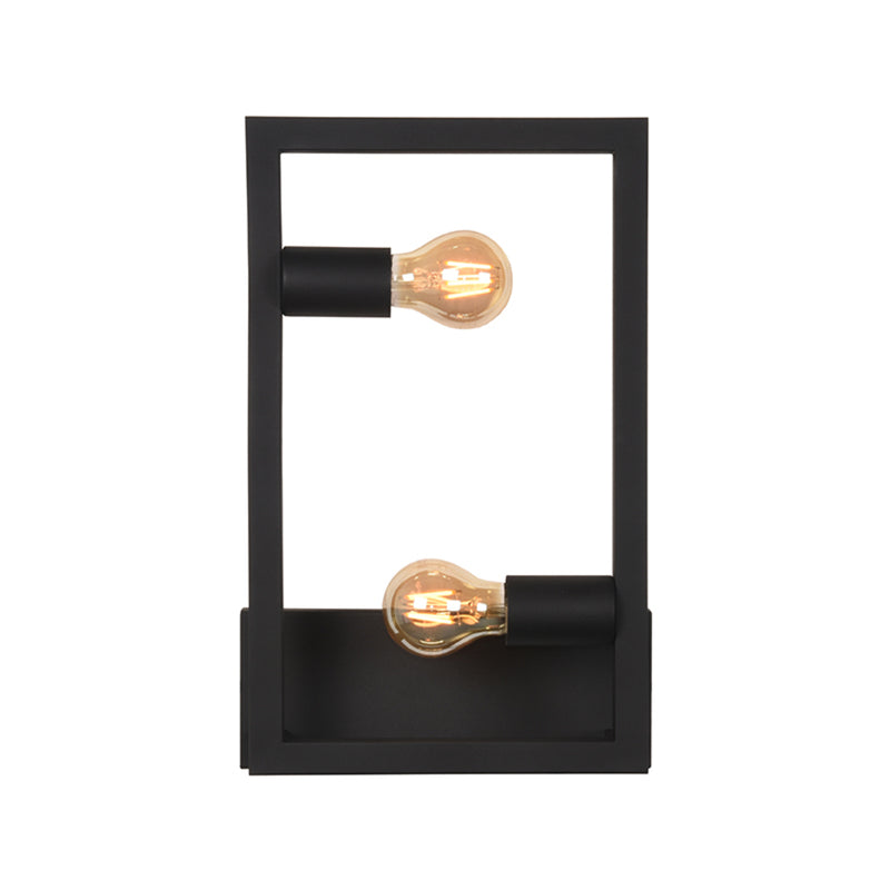 Wandlamp Quadrato Metaal Zwart 10x20x40 cm-Wandlampen-LABEL51