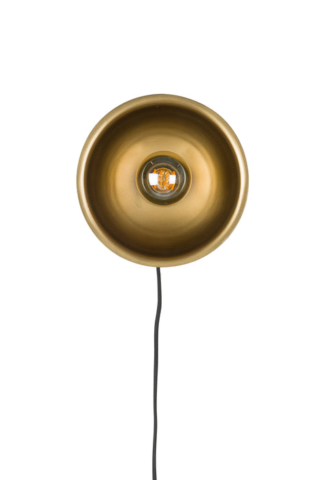 Wandlamp Sunny Rond S Metaal Zwart 17x15 cm E27-Tafellampen-Creating Home