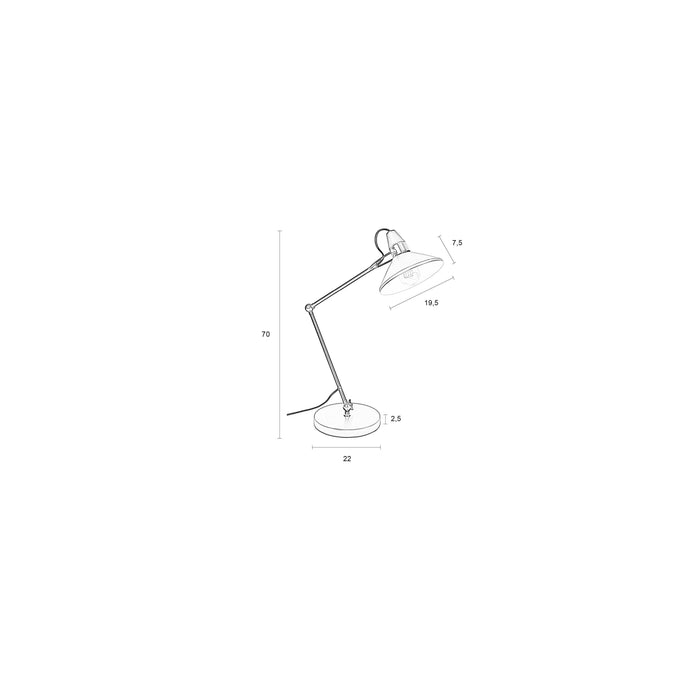 Wandlamp Verlicht Je Steel Zwart 22x22x70 cm-Tafellampen-Creating Home