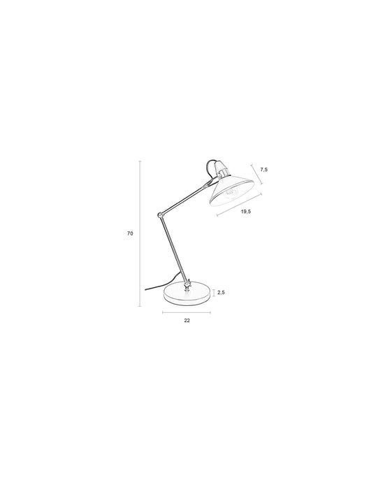 Wandlamp Verlicht Je Steel Zwart 22x22x70 cm-Tafellampen-Creating Home