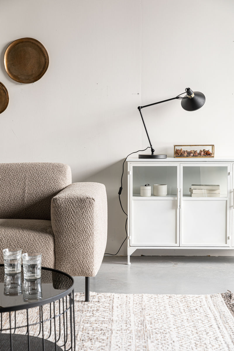 Wandlamp Verlicht Je Steel Zwart 22x22x70 cm-Tafellampen-Creating Home