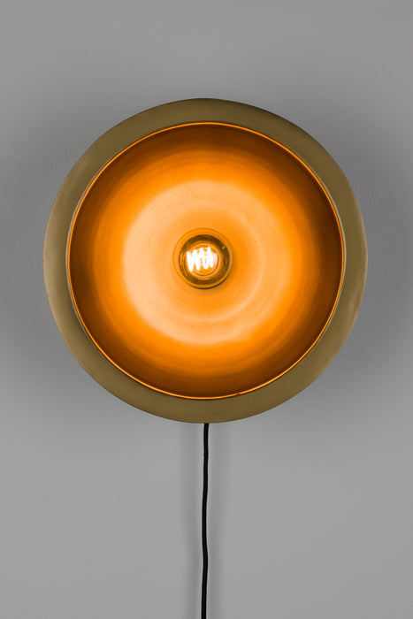 Wandlamp Sunny Rond L Metaal Zwart 15x30 cm E27-Tafellampen-Creating Home