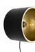 Wandlamp Sunny Rond M Metaal Zwart 18x24 cm E27-Tafellampen-Creating Home