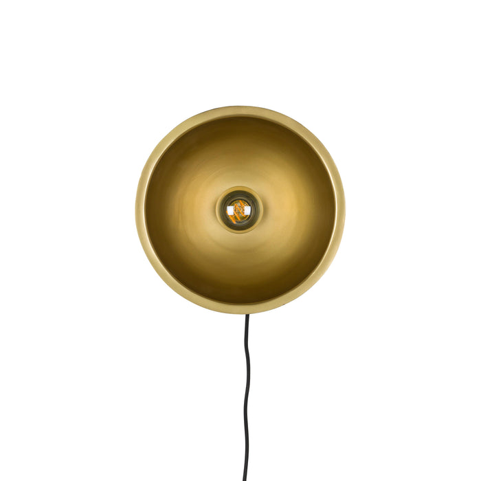 Wandlamp Sunny Rond M Metaal Zwart 18x24 cm E27-Tafellampen-Creating Home
