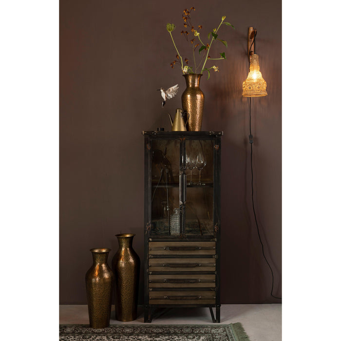 Wandlamp Zoek Naar Iron Goud 18x17x47 cm-Wandlampen-Creating Home