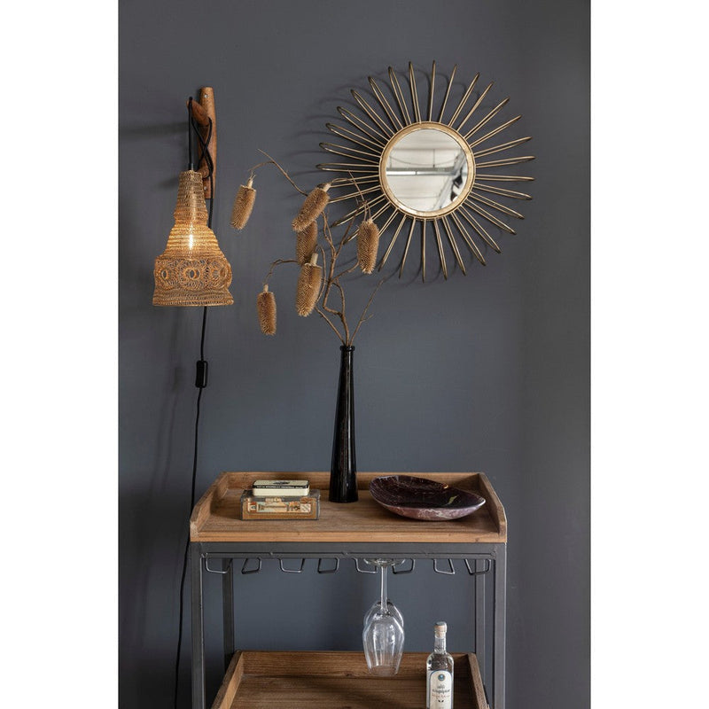 Wandlamp Zoek Naar Iron Goud 18x17x47 cm-Wandlampen-Creating Home