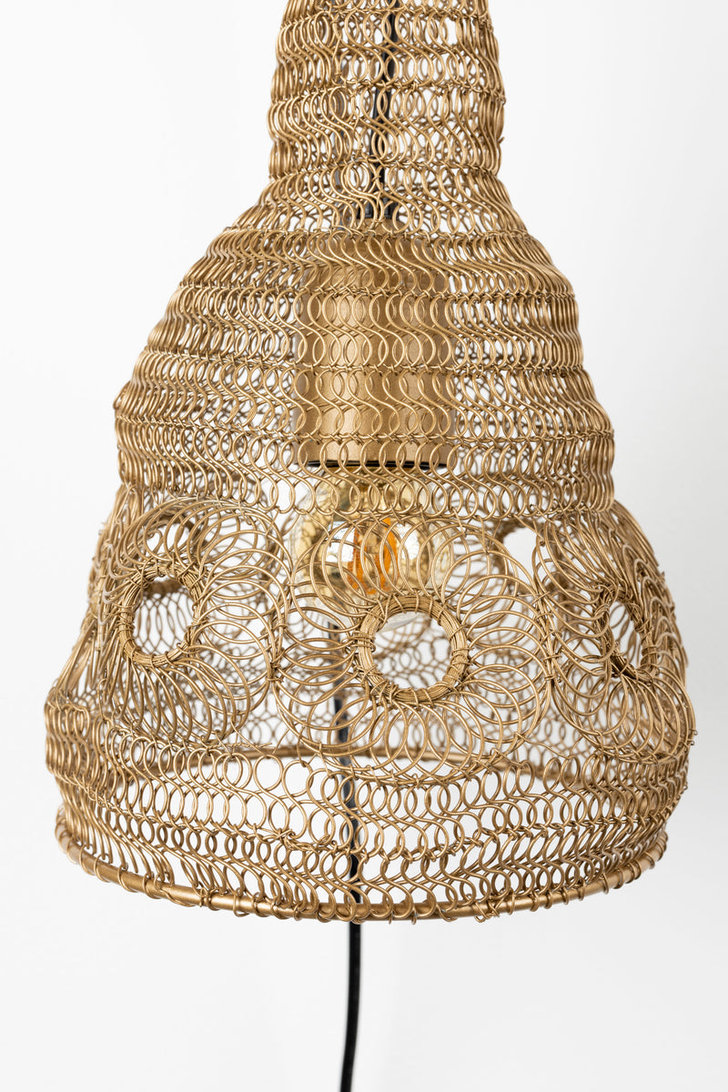 Wandlamp Zoek Naar Iron Goud 18x17x47 cm-Wandlampen-Creating Home