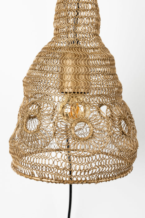 Wandlamp Alen Metaal Goud 18x17 cm E27-Tafellampen-Creating Home