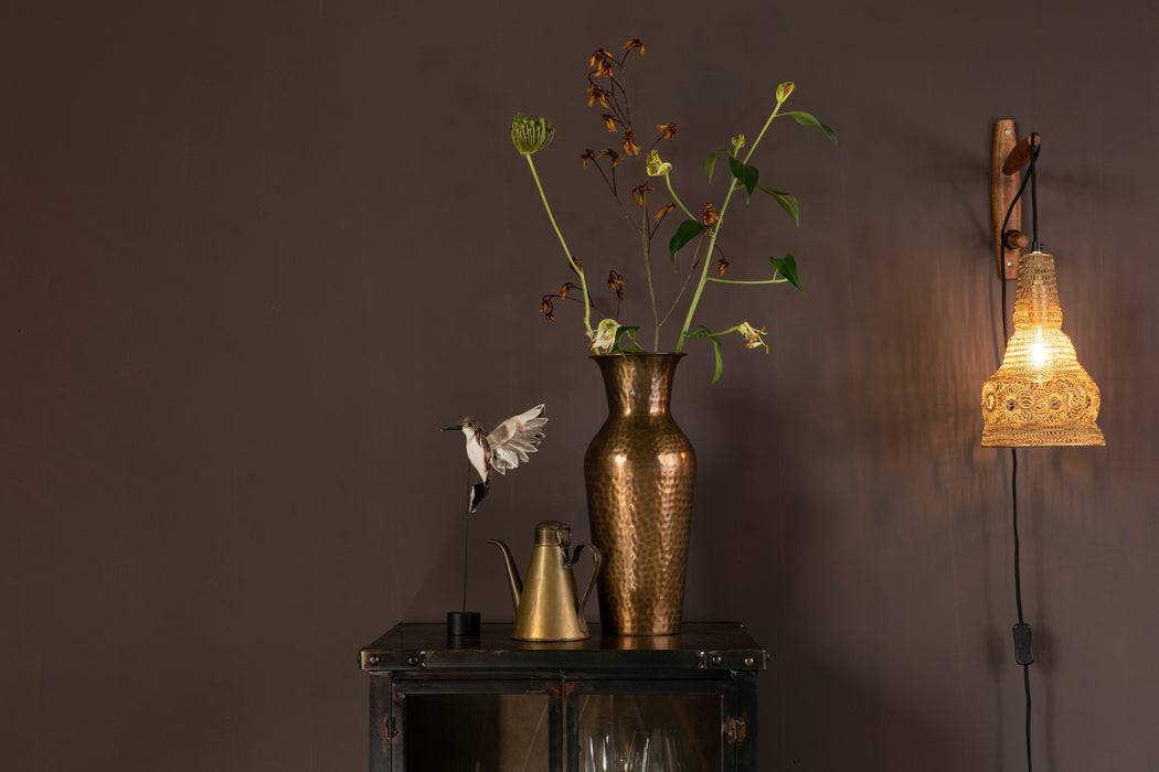 Wandlamp Alen Metaal Goud 18x17 cm E27-Tafellampen-Creating Home