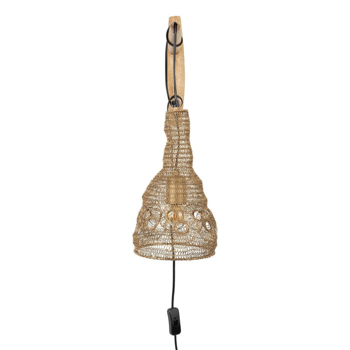 Wandlamp Alen Metaal Goud 18x17 cm E27-Tafellampen-Creating Home