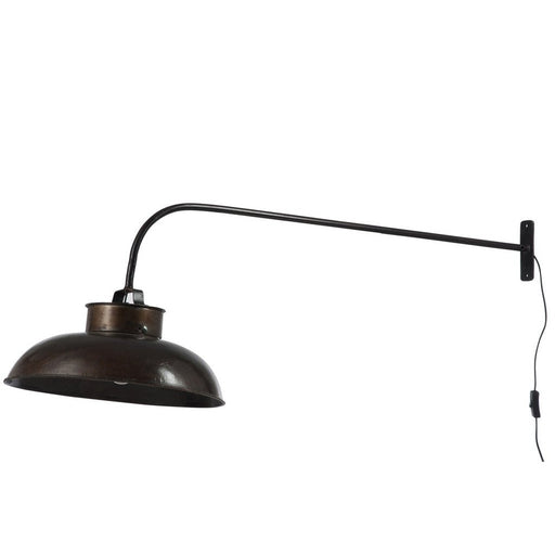 Wandlamp Zwart Ijzer 36 cm-Tafellampen-J-Line