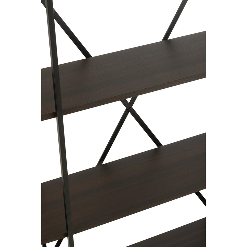 Wandplank Bruin Ijzer Ovaal 33x120 cm-Wandplanken-J-Line