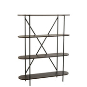 Wandplank Bruin Ijzer Ovaal 33x120 cm-Wandplanken-J-Line